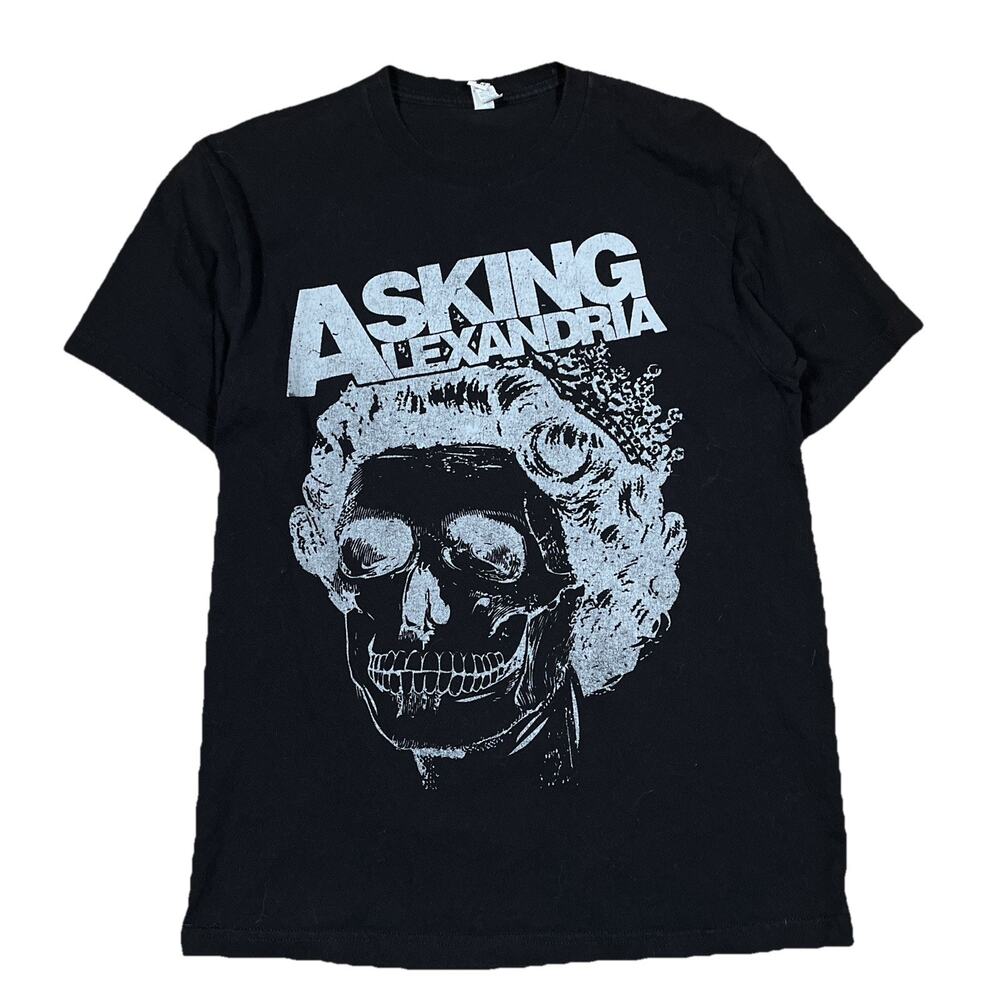 Asking Alexandria‎ T-Shirt Black Medium 2021 Tour Metalcore Emo Double-Sided